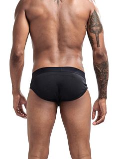 Однотонные брифы из эластичного хлопка черного цвета JOCKMAIL RTJM2031-2